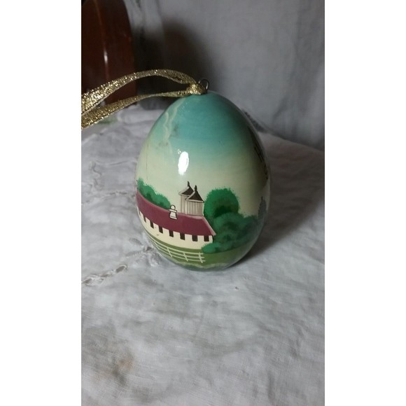 Vintage Hancock Shaker Village Hand Painted Egg Ornament Russian Classics - Picture 9 of 12